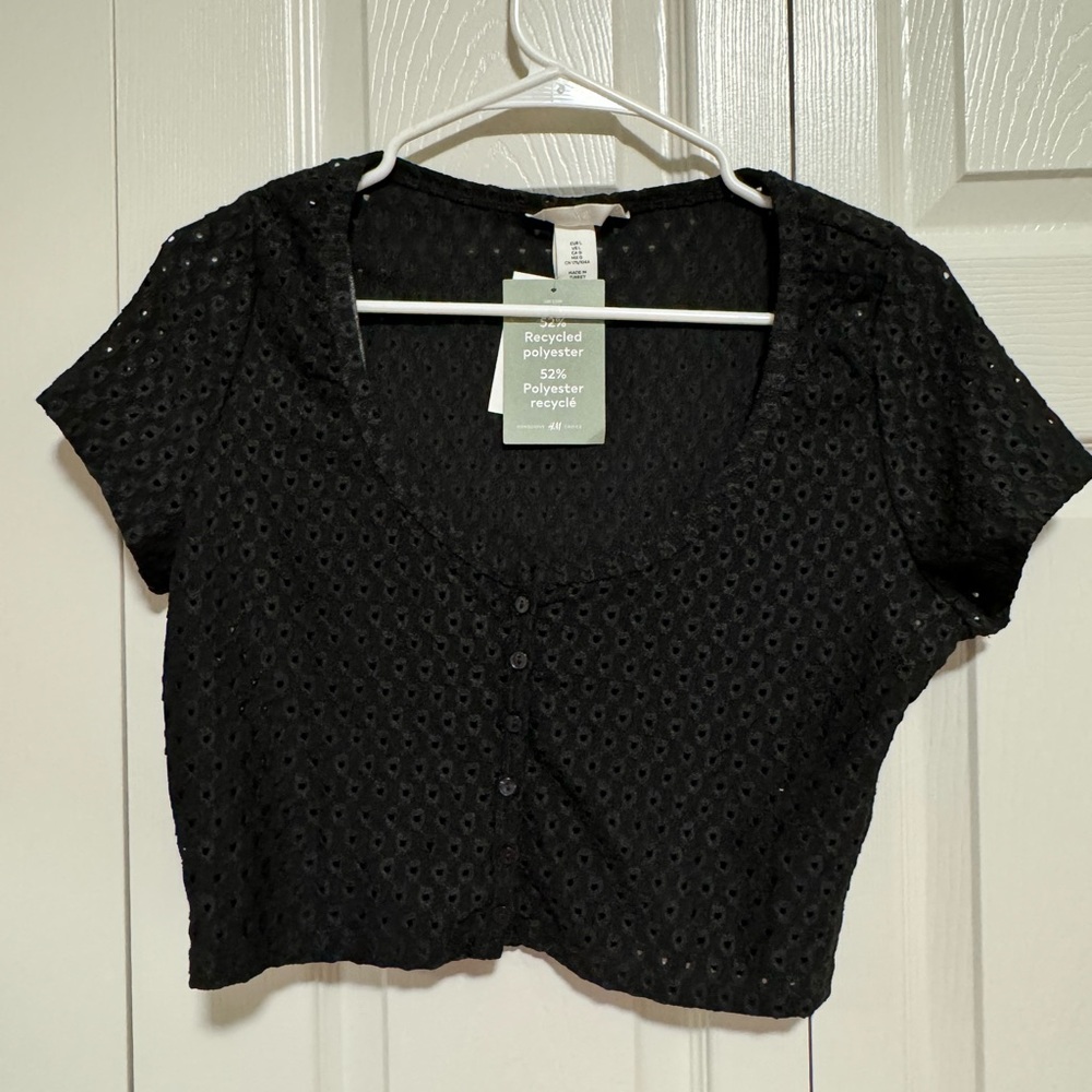 NWT H&M cropped top size L